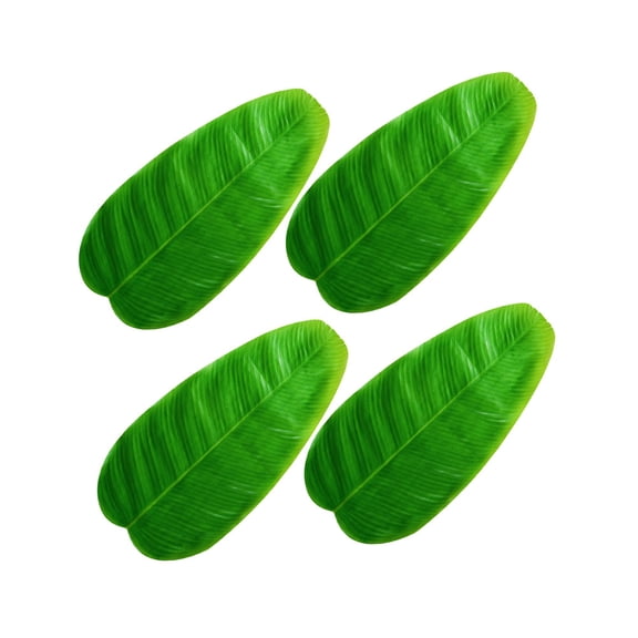 LOLIPPYY 4Pcs Rollable Hawaii Table Mat Green Plastic Cloth Placemat for Kitchen and Hotel Use