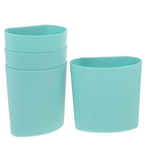 LOLIPPYY Set of 4 Sky Rolling Cart Storage Buckets, Lightweight Plastic Containers for Home Organization