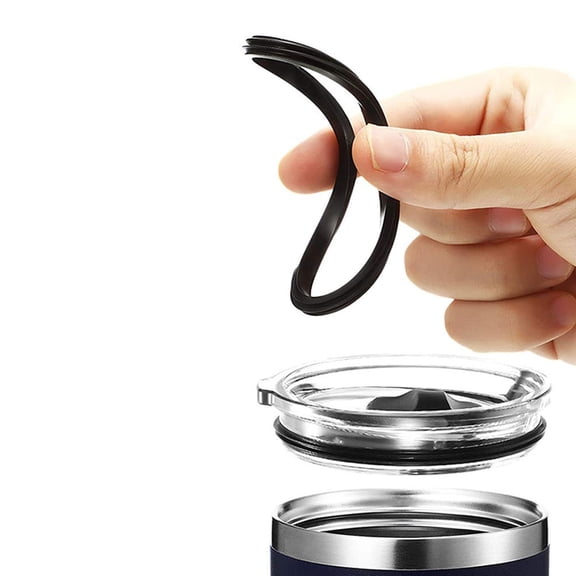 LOLIPPYY 4-Pack Black Silicone Sealing for Bottle Lid Replacement, Leak-Proof, Accessory for Bottles