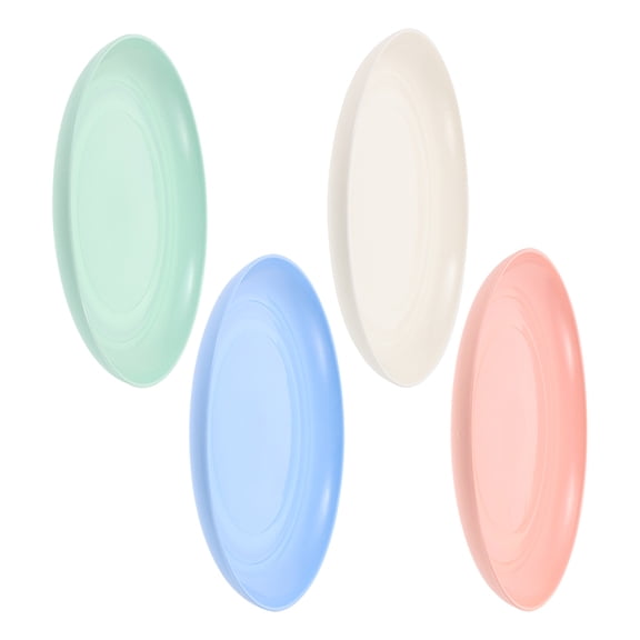 LOLIPPYY Set of 4 Round Cat Food Bowls, Shallow and Stable Pet Dishes in Assorted Colors, Easy to Clean and