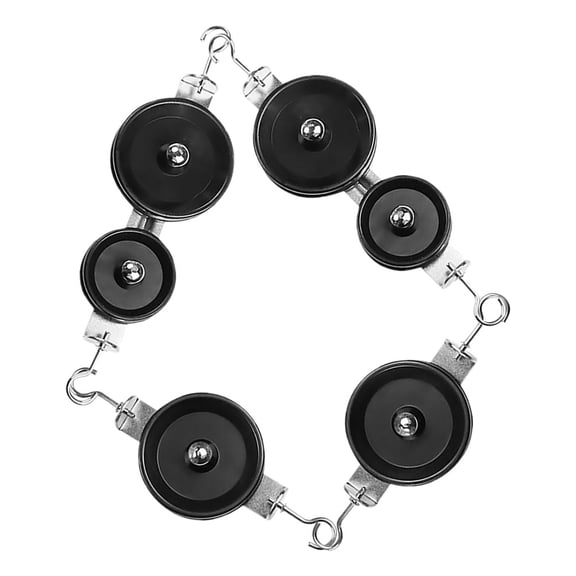 LOLIPPYY 4Pcs School Science Pulley Teaching Equipment Black for Physics Experiment Projects