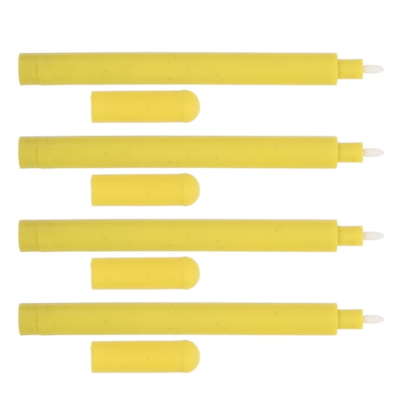 LOLIPPYY 4-Pack Yellow Silicone Safety Pens for Secure Use in Jail Interviews, Hospital, and Professional Settings