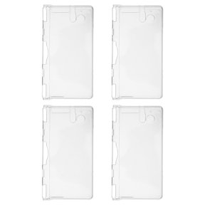 LOLIPPYY 4Pcs Transparent Hard Shell Case for Game Console with Precision Cutouts