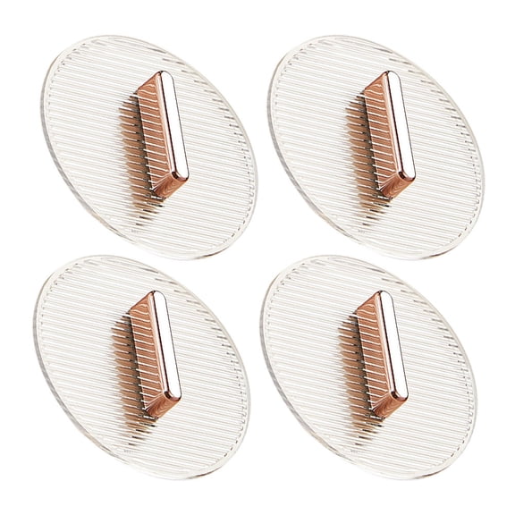LOLIPPYY 4-Pack Transparent Plastic Self-Adhesive Cabinet Door Handles for Home, Kitchen, and Furniture Use
