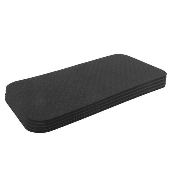 LOLIPPYY 4-Pack Black TPE Sewing Machine Mats for Noise Reduction, Dampening, and Enhanced Stability Cushion