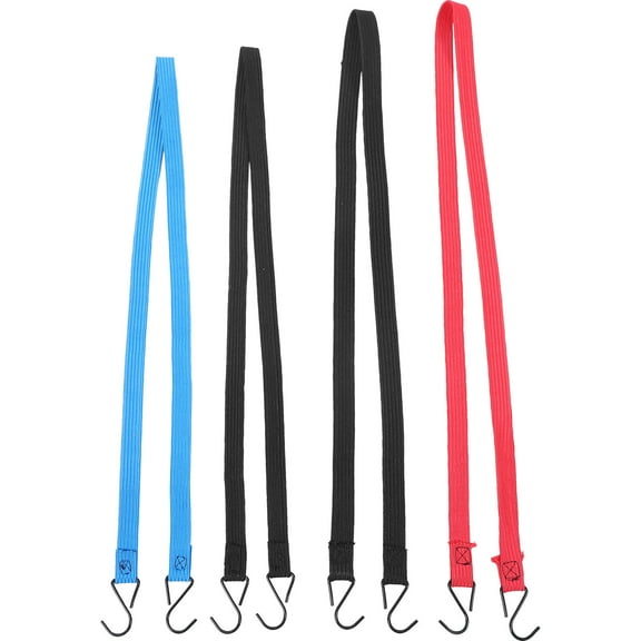 LOLIPPYY 4Pcs Short Bungee Cords With Hooks Rubber Assorted Color For Cargo Straps