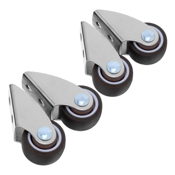LOLIPPYY 4-Pack Quiet Rubber Casters Replacement Wheels for Sliding Barn Door Hardware, Smooth Rolling and Multi-Purpose
