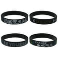 thumbnail image 1 of LOLIPPYY 4-Pack Silicone Motivational Wristbands Elastic Inspirational Bracelets Bangles Gift for Teens and Adults - Be Yourself Create, 1 of 7