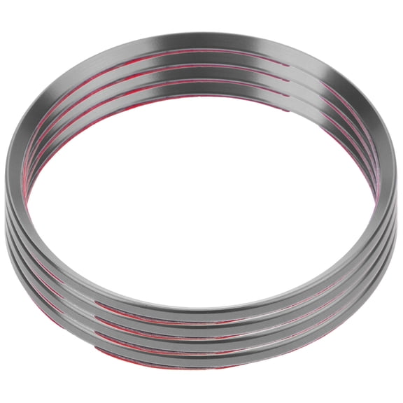 LOLIPPYY 4Pcs Silver Aluminum Alloy Car Wheel Hub Cover Trim Ring Durable Stylish Tire Accessories