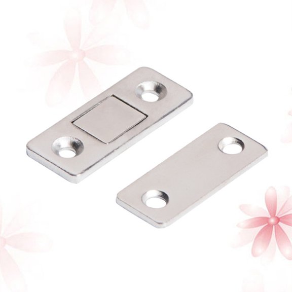 LOLIPPYY 4Pcs Silver Doorstop Door Suck for Home Hardware Ultra Thin Metal Invisible Sturdy Hold