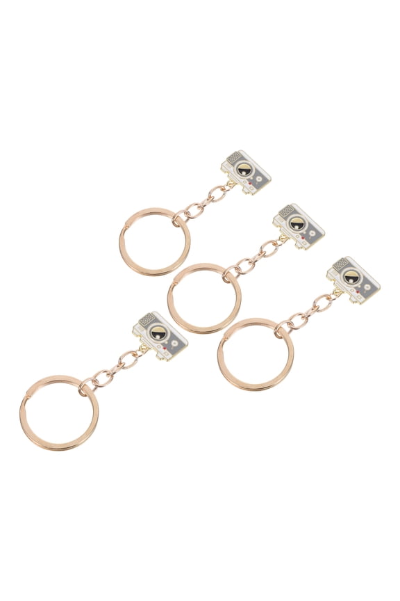 Set of 4 Retro Style Camera Keychains, Lightweight Alloy Material, Perfect for Unique Accessories and Home Decor
