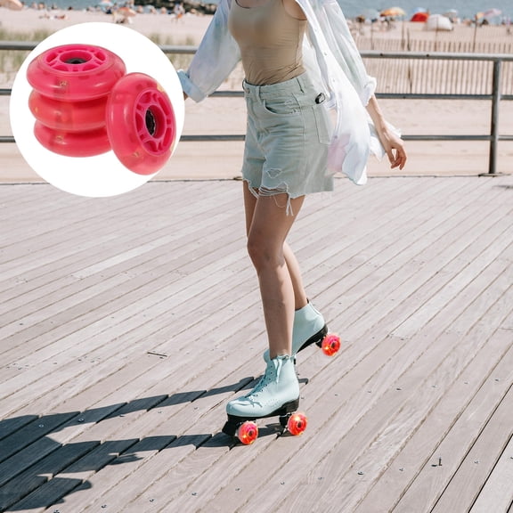 LOLIPPYY 4Pcs Skate Wheels Wear Resistant Inline Roller for Skaters Recreational Skating