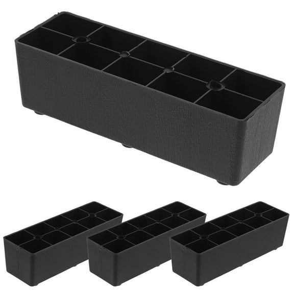 LOLIPPYY 4Pcs Small Furniture Legs In Black To Stabilize Furniture For Washing Machine