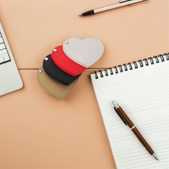 LOLIPPYY 4Pcs Small Heart Shaped Makeup Mirrors for Purse with Multiangle Rotatable Feature