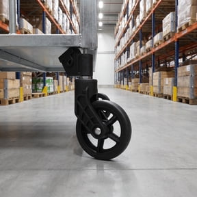 LOLIPPYY 4Pcs Swivel Trolley Furniture Casters Black Polyurethane Wheels for Smooth Home Cart Mobility