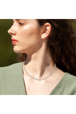 4-Pack Sparkling Clavicle Necklaces with Glitter Effect Metal Chains for Prom, Party, and Special Occasions