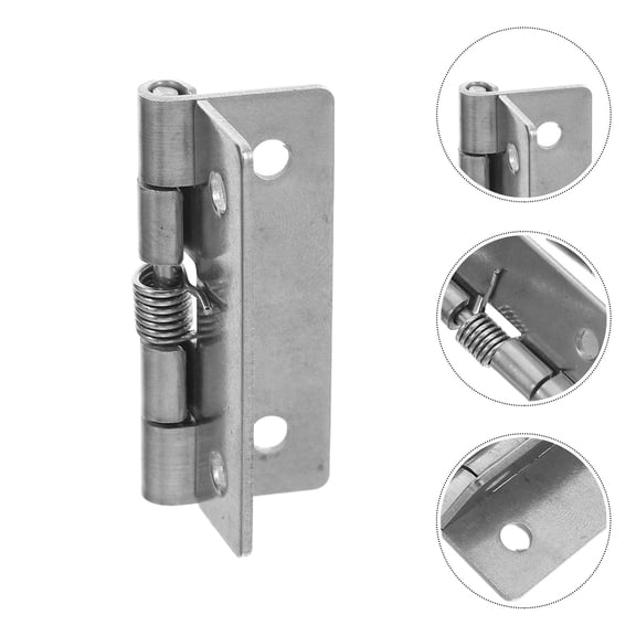 LOLIPPYY 4-Pack Spring Loaded Stainless Steel Hinges for Cabinet Doors, Jewelry Boxes, Wood Boxes, and Small Furniture
