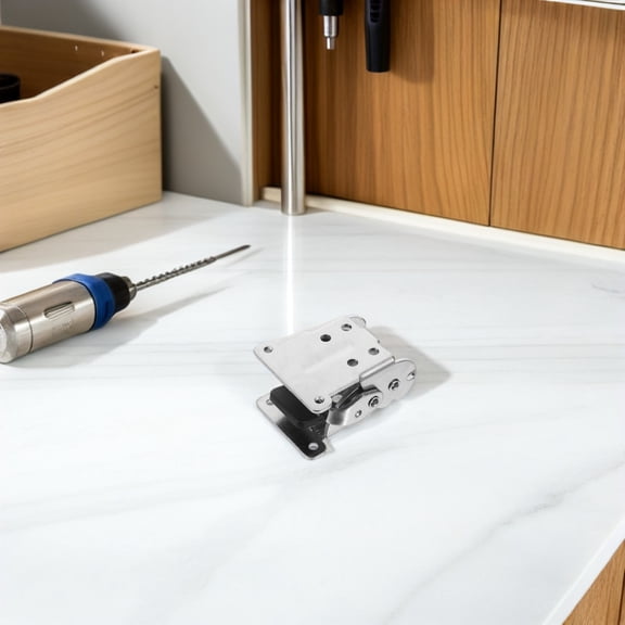 LOLIPPYY 4Pcs Stainless Steel Folding Legs Brackets Heavy Duty Locking Hinges for Furniture