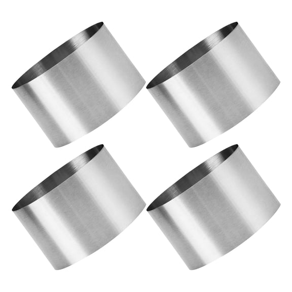 LOLIPPYY 4Pcs Stainless Steel Mousse Ring Cake Cookie Cutters for Baking and Frying
