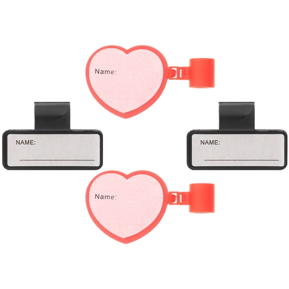 LOLIPPYY 4Pcs Stethoscope Name Plates Plastic Labels Tags Assorted Color For