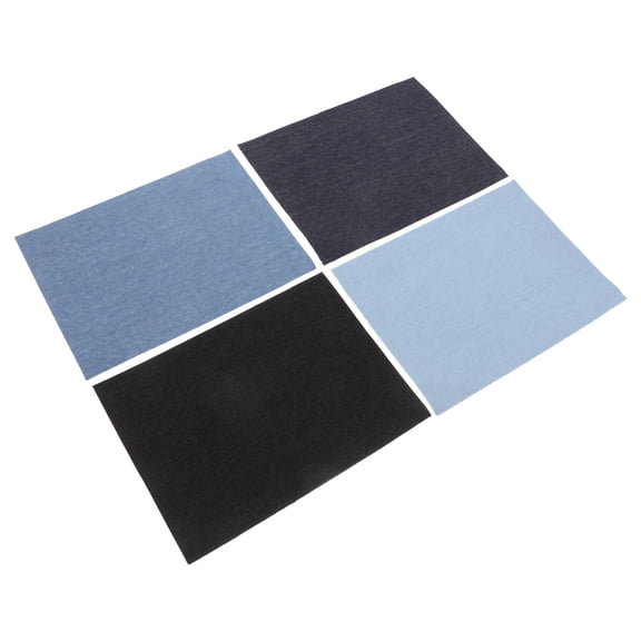 LOLIPPYY 4-Pack Sticky Denim Repair Patches for Jeans, Easy Fabric Iron-On Patches for Clothes, Bags, and More Fixes