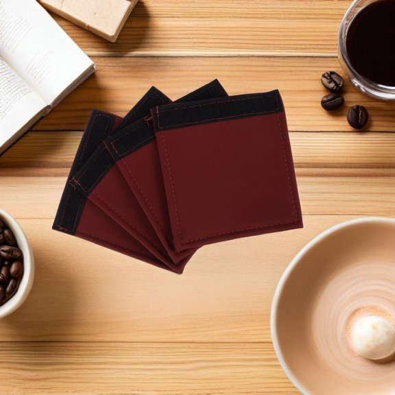 LOLIPPYY 4Pcs Stylish Red Vehicle Door Handle Protector Wrap for Interior Upgrade and Comfort Grip