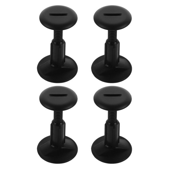 LOLIPPYY 4Pcs Surfboard Leash Plugs Black Plastic Detachable Replacement for Secure Paddle Board Accessory