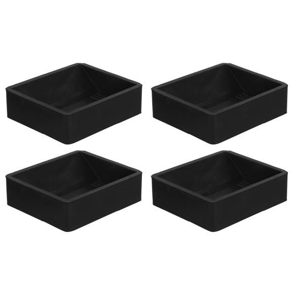 LOLIPPYY 4-Pack Rubber Swivel Caster Inserts for Furniture Wheels, Anti- , Wheel Locking and Sliding Prevention, Black