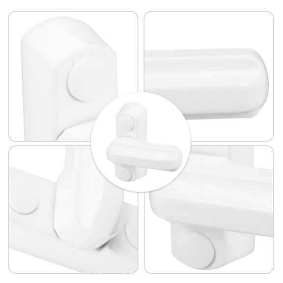LOLIPPYY 4Pcs T Shaped Window Lock White Security Lock Sash for Enhanced Window Safety