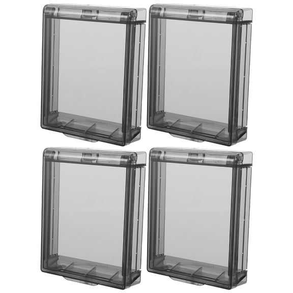 LOLIPPYY 4Pcs Thermostat Covers for House Black Waterproof Ac Panel Cover with Rounded Edge Safety