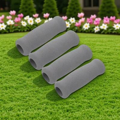 LOLIPPYY 4Pcs Thicken Handle Grip Grey Cane Handle Grip Replacement with Anti Skid Feature