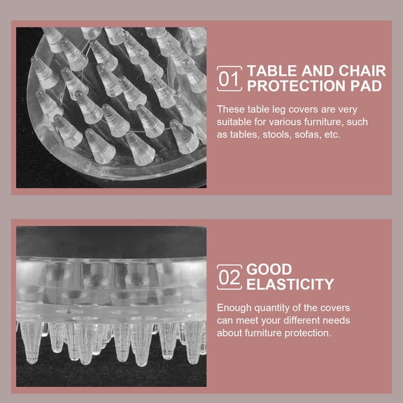 LOLIPPYY 4Pcs Transparent Furniture Sliders and Grippers to Prevent Couch Sliding on Hardwood Floors