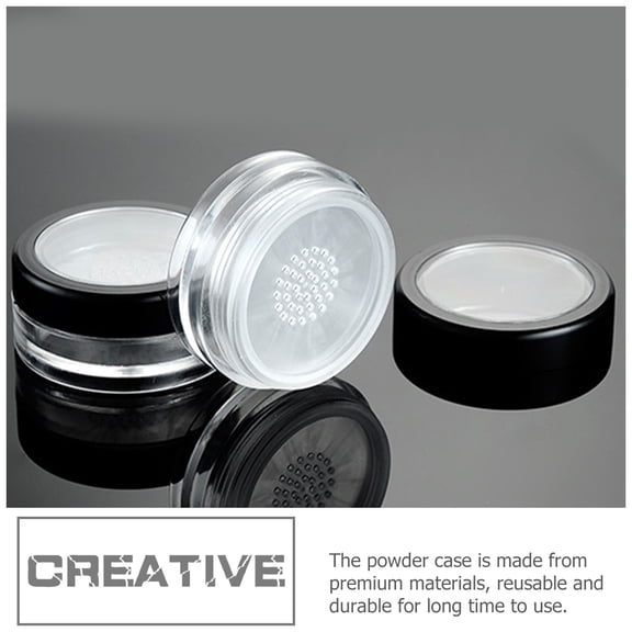 LOLIPPYY 4Pcs Travel Powder Containers Multi Color Durable Powder Dispenser with Screw Lid