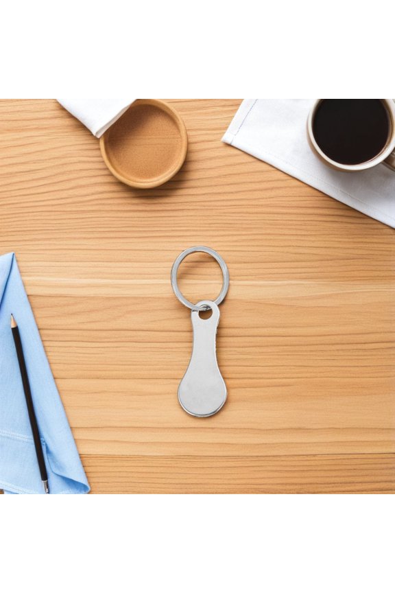 4-Pack Stainless Steel Trolley Keyrings Keychain for Shopping Carts and Everyday Use