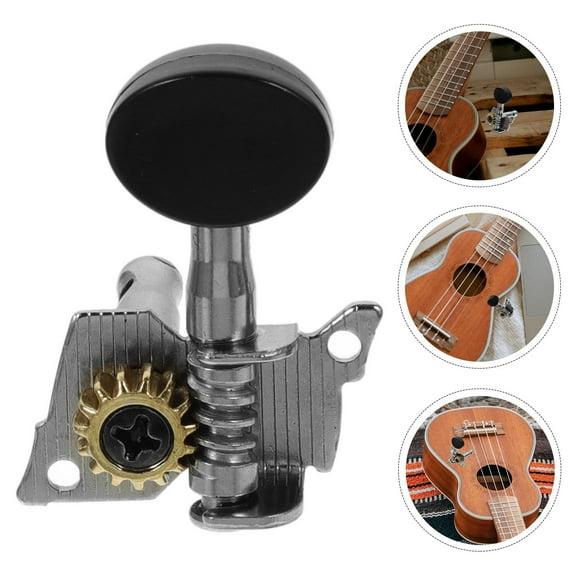 LOLIPPYY 4Pcs Tuning Keys for Guitar and Ukulele with Scratch Resistant Solid Plastic and Steel