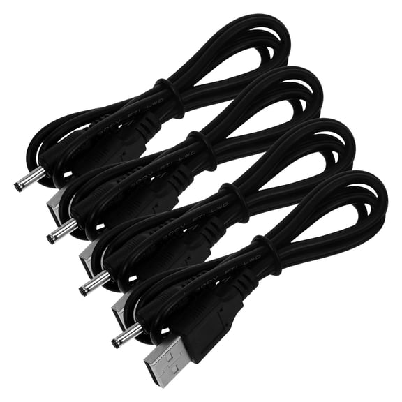 LOLIPPYY Dc Charging Cable USB to Dc Adapter Black for Appliances 4Pcs