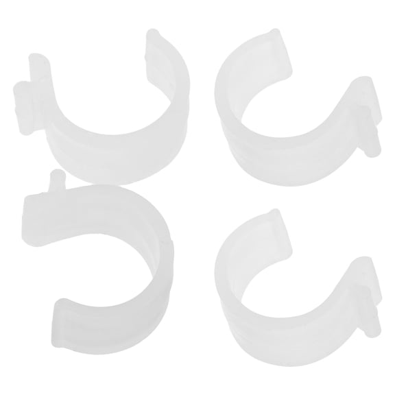 LOLIPPYY 4Pcs Universal Curtain Rod Brackets Plastic with U Shaped Design and Anti Slip Pads White