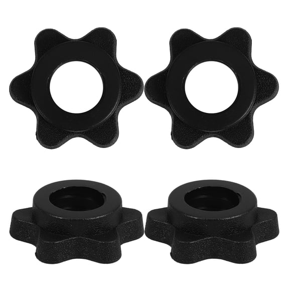 LOLIPPYY 4Pcs Universal Dumbbell Locking Nut Black Plastic Sturdy Collar for Home Gym