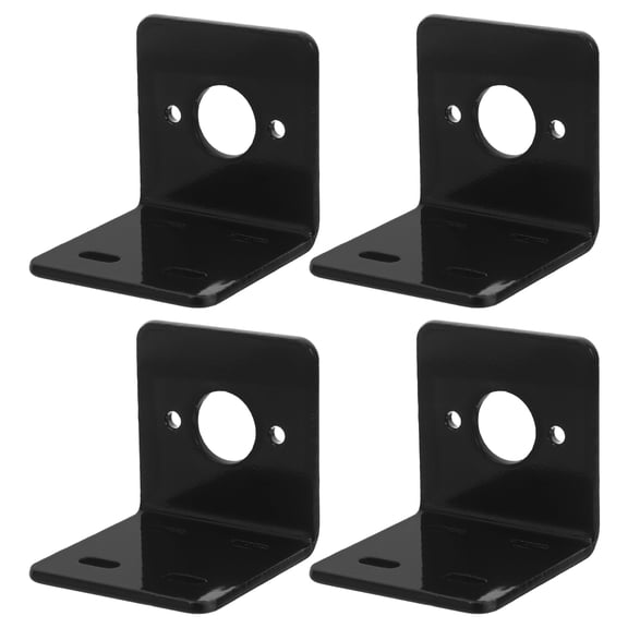 LOLIPPYY 4Pcs Universal Motor Mount Bracket Black Metal Fixed Base for Electric Motor Support