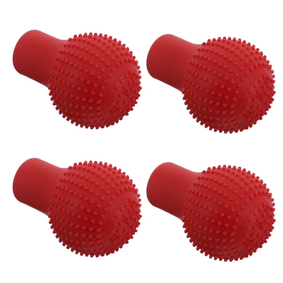 LOLIPPYY 4-Pack Universal Red Silicone Gear Shift Knob Covers Car Stick Sleeve Anti- Grip for Smooth and Easy Shifting