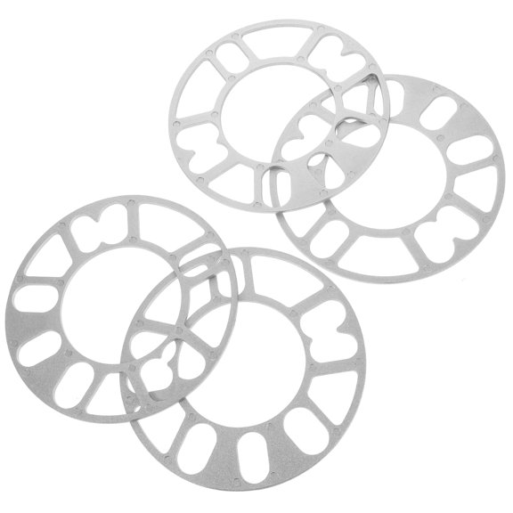 LOLIPPYY 4Pcs Universal Wheel Spacer Plated Silver Alloy Metal for Car 4 and 5 Stud with Durable Construction