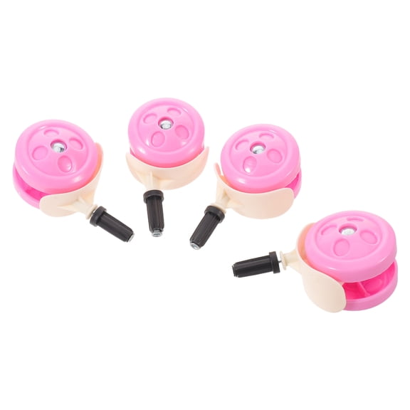 LOLIPPYY 4Pcs Walker Wheel Replacement Pink Silent Wear Resistant Wheels with Easy Detachable Design