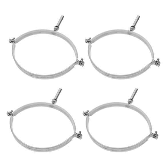LOLIPPYY 4-Pack Stainless Steel Wall Mount Chimney Pipe Support Clamps for Stove Vent Stability and Secure Installation