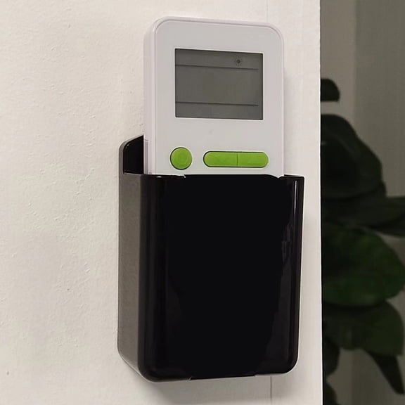 LOLIPPYY 4Pcs Wall-Mounted Storage Box Black Plastic Holder for Remote Control Organization