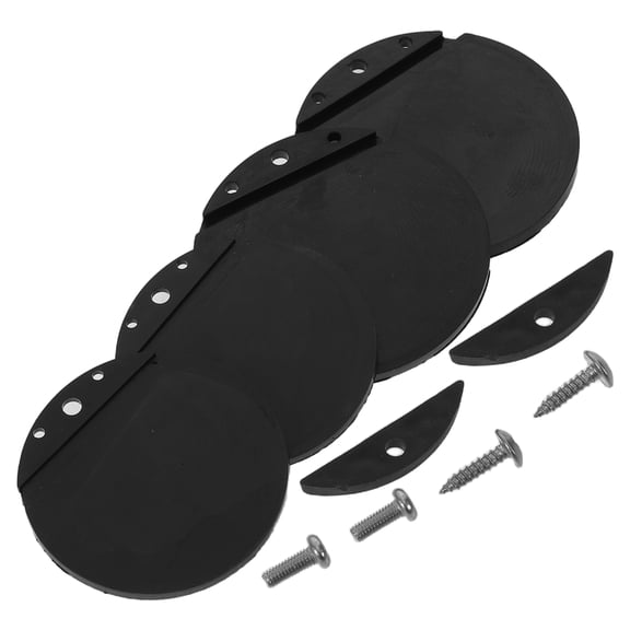 LOLIPPYY 4Pcs Black Rubber Scupper Flapper Kit Universal Boat Drain Plug Replacement