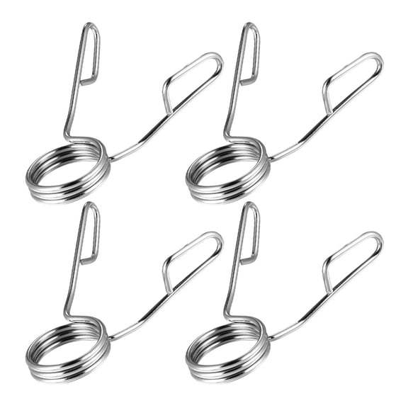LOLIPPYY 4Pcs Wear Resistant Barbell Clips Plated Silver Professional Spring Locks for Gym Use