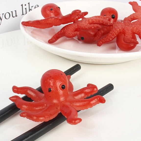 LOLIPPYY 4Pcs Wear Resistant Plastic Octopus Figurines for Ocean Themed Home Decoration