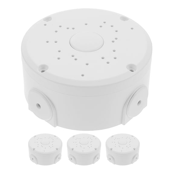 LOLIPPYY 4Pcs Weatherproof White Junction Box for Outdoor Cable Management with Ventilated Design