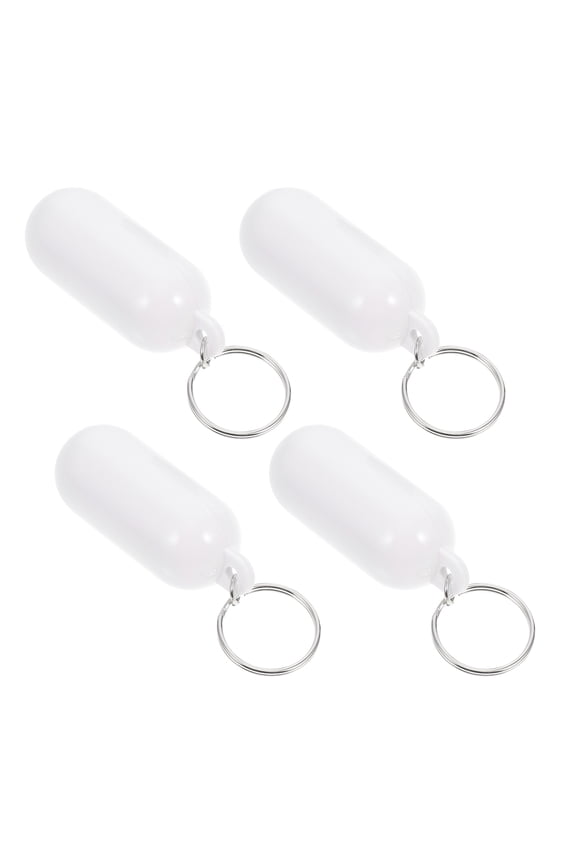 4-Pack White Floating Key Made with ABS Material for Outdoor, Water Activities and Boating Use