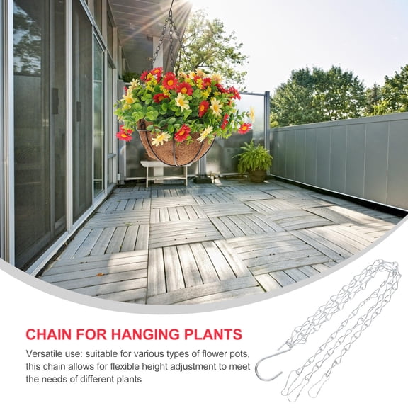 LOLIPPYY White Iron Garden Chains for Outdoor Plant Hanging Durable and Stylish